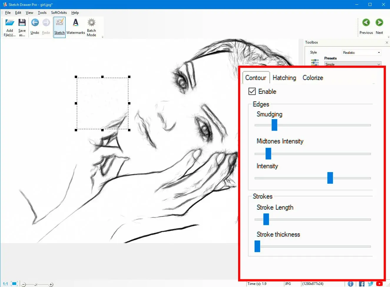 Sketch Drawer Ekran Görüntüsü.