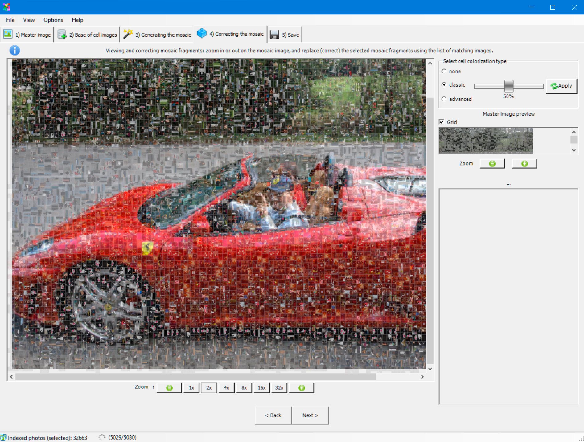 Photo Mosaic Software Ekran Görüntüsü.